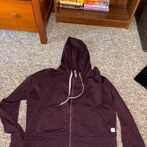 Vuori Burgundy Zip-Up Hoodie